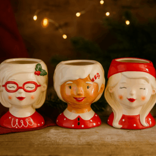 Maceteros “Caras de Navidad”