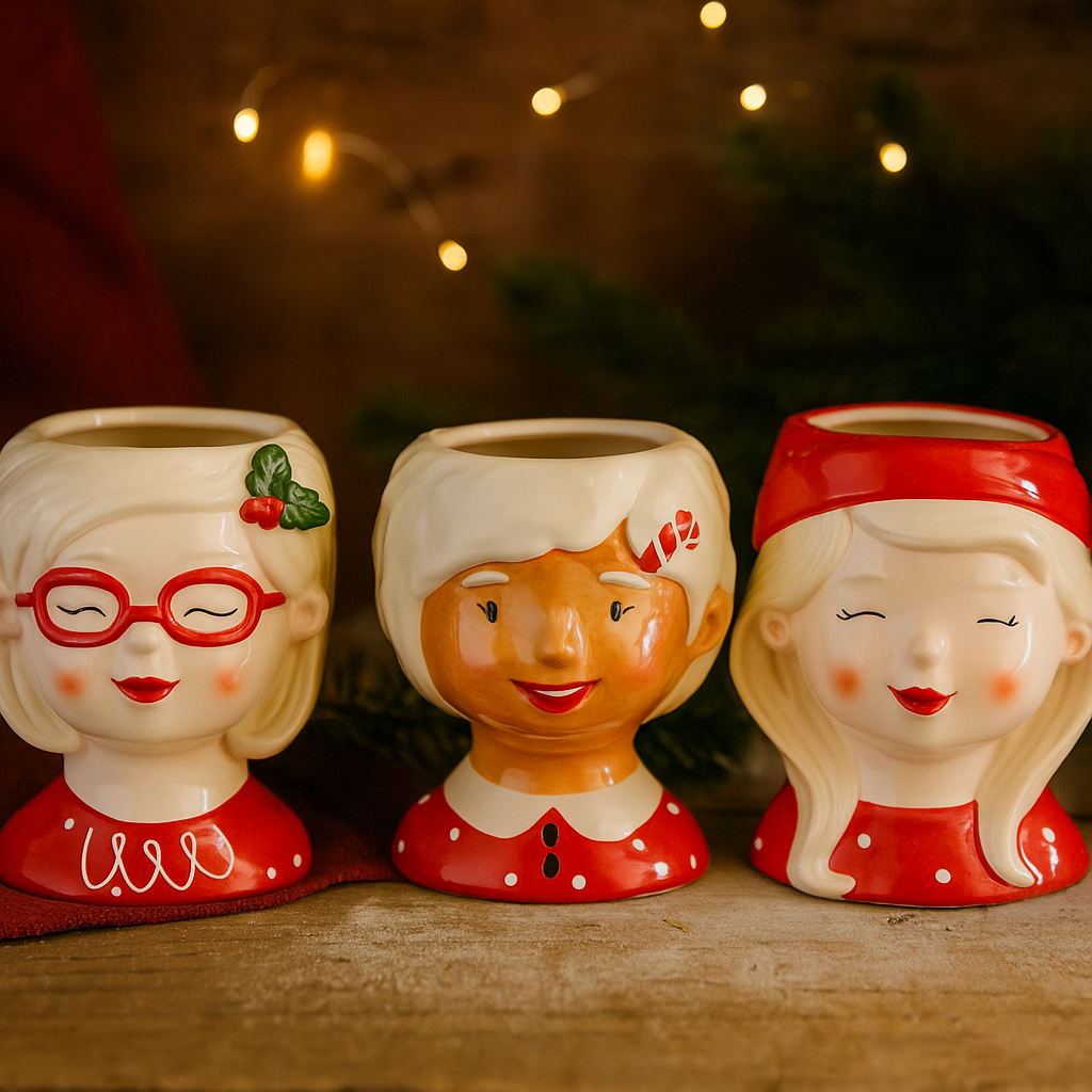 Maceteros “Caras de Navidad”